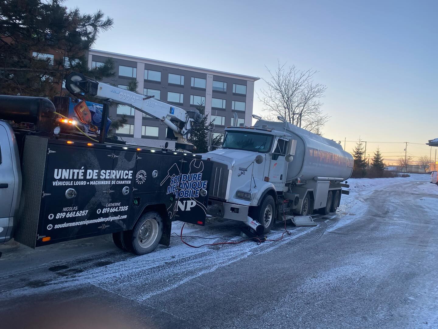 Intervention sur camion-citerne